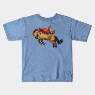 Rodeo with Natural Brushstrokes Kids T-Shirt